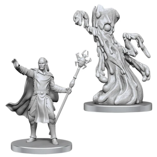 D&D Nolzur's Marvelous Miniatures Unpainted Drow Mage And Yochlol