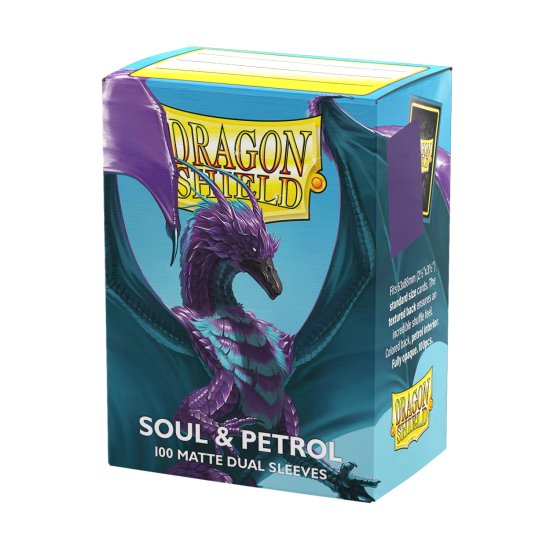 Dragon Shield Dual Matte Soul And Petrol Standard Size 100 Pack Sleeves