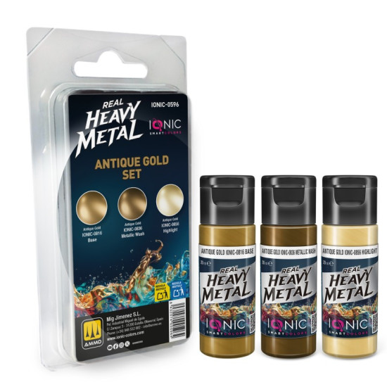 Ionic Real Heavy Metal Antique Gold Set 0596