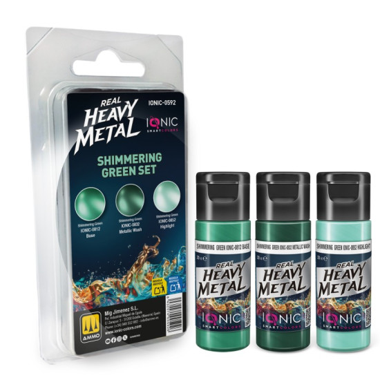 Ionic Real Heavy Metal Shimmering Green Set 0592