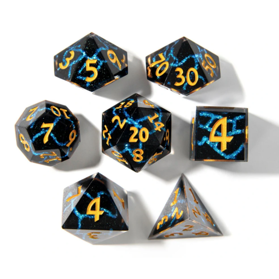 TTD Cosmic Fracture Art Core Dice 7 Piece Set