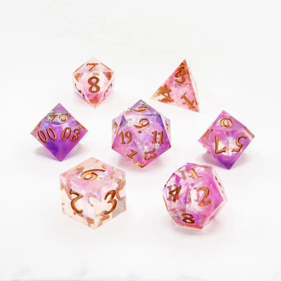 TTD Fae Shimmer Sharp Edge Dice 7 Piece Set