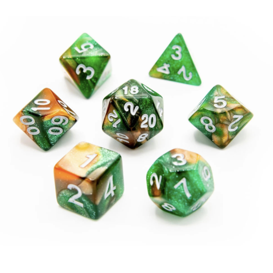 TTD Mango Mint Acrylic Dice 7 Piece Set