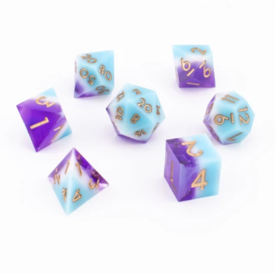 TTD Mystic Pride Sharp Edged Dice 7 Piece Set