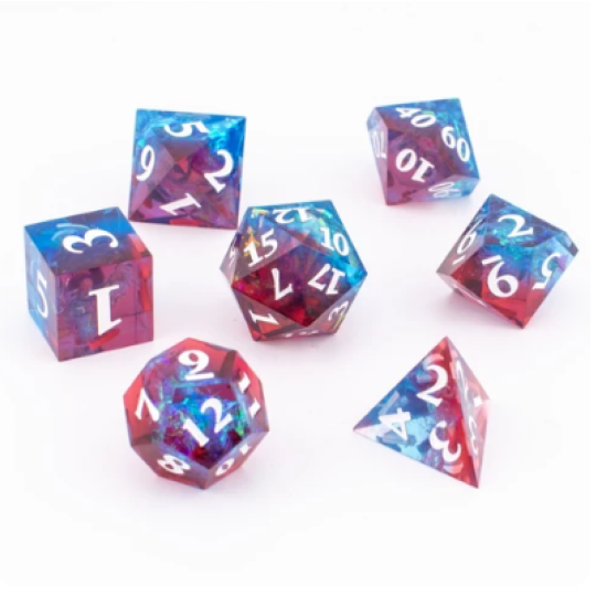TTD Nebula Voyager Sharp Edged Dice 7 Piece Set