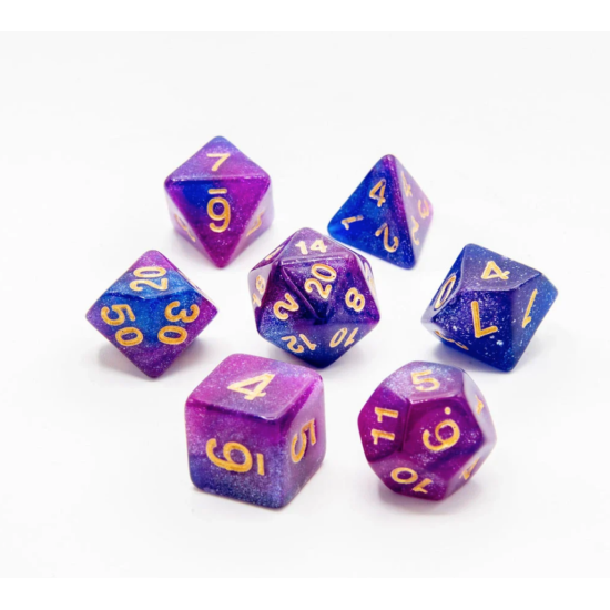 TTD Stellar Twilight Acrylic Dice 7 Piece Set